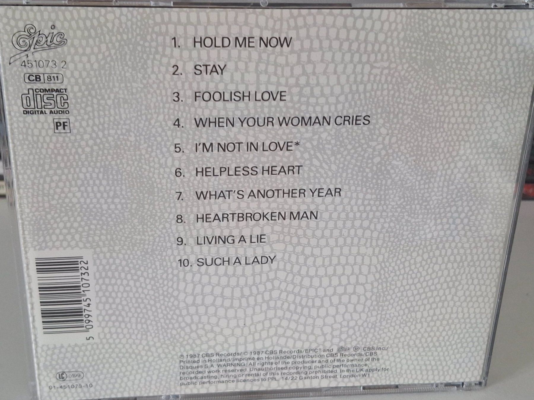 CDs: CD Johnny Logan -  Hold Me Now 😎 – Gebraucht aus Aarberg von Jackup1 1