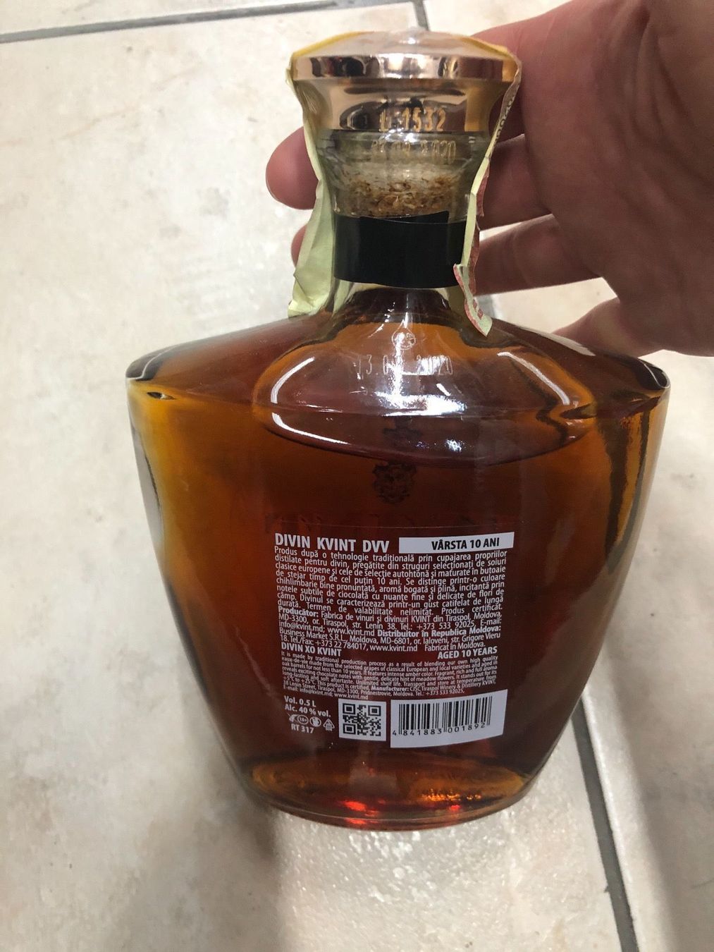 Bevande alcoliche: KVINT DIVIN 10Y XO Moldawien – Nuovo e nell'imballaggio originale da Wald ZH venduto da mlnt 6