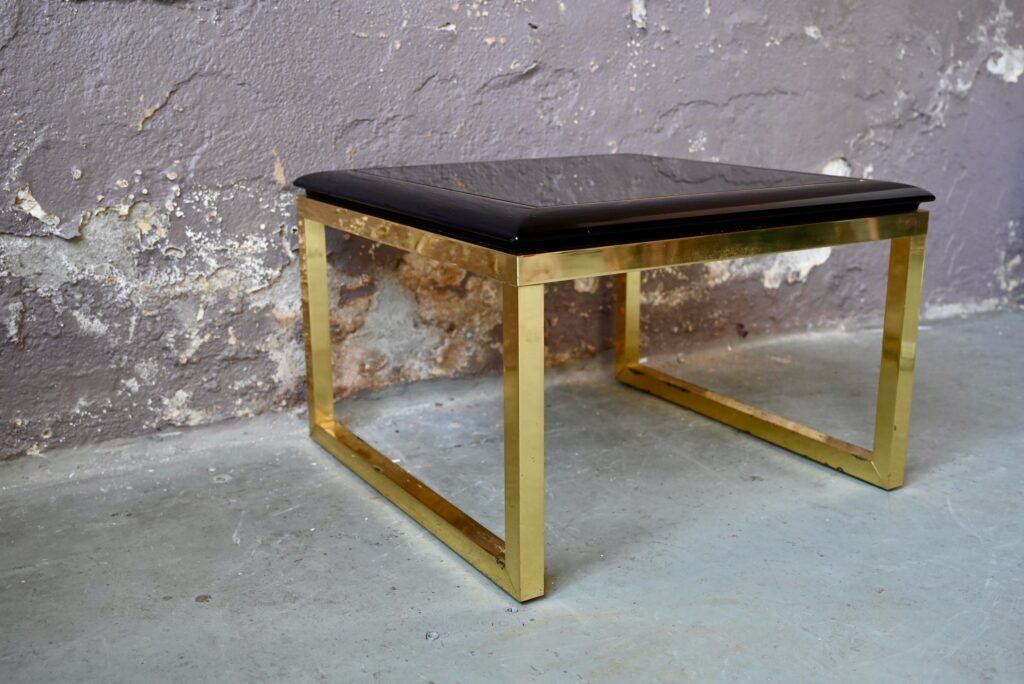 Tavoli: Table basse vintage noire et dorée hollywood regency design – Usato da COLMAR venduto da Sophiebellelurette 2