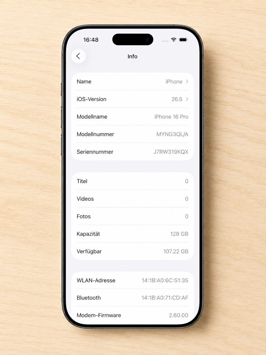Apple Telefoni cellulari / Smartphones: Iphone 16 pro grau – Usato da Oberwangen b. Bern venduto da 7AJU 3