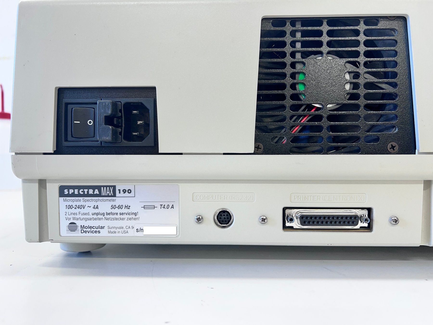 Accessori da laboratorio: Molecular Devices SpectraMax 190 Microplate Spectrophotomete – Usato da Niederdorf venduto da LeptonAG_Labor 8