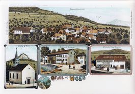 Gruss aus Wisen - (Lithoansicht um 1900)  keine AK !)