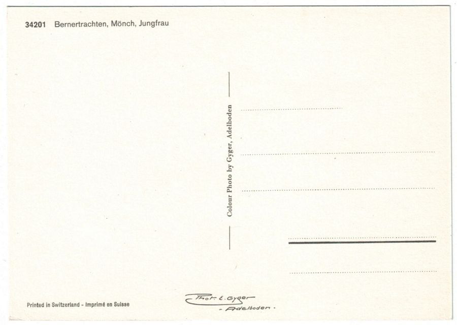 Cartoline postali: Berner Trachtenkinder vor Mönch Jungfrau – Usato da Frauenfeld venduto da POML 1