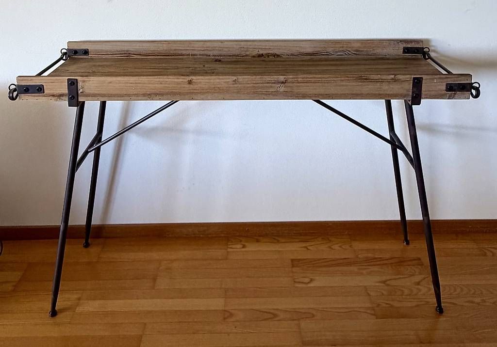 Tavoli: Table console en bois et pieds en métal – Usato da  venduto da