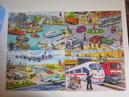 Kinderpuzzle Set 4-teilig in Blechkoffer guter Zustand