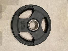 Hantelscheibe 5 KG, Gummiert, 50mm, Preis pro Stk.
