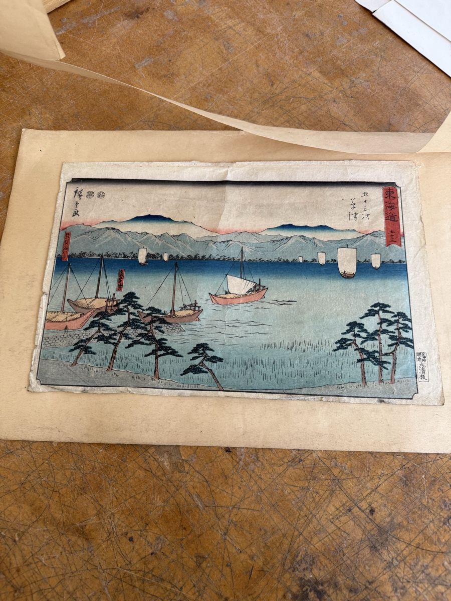 Dipinti: ANCIENNE ESTAMPE JAPONAISE HIROSHIGE – Usato da Bière venduto da Artcollec 2