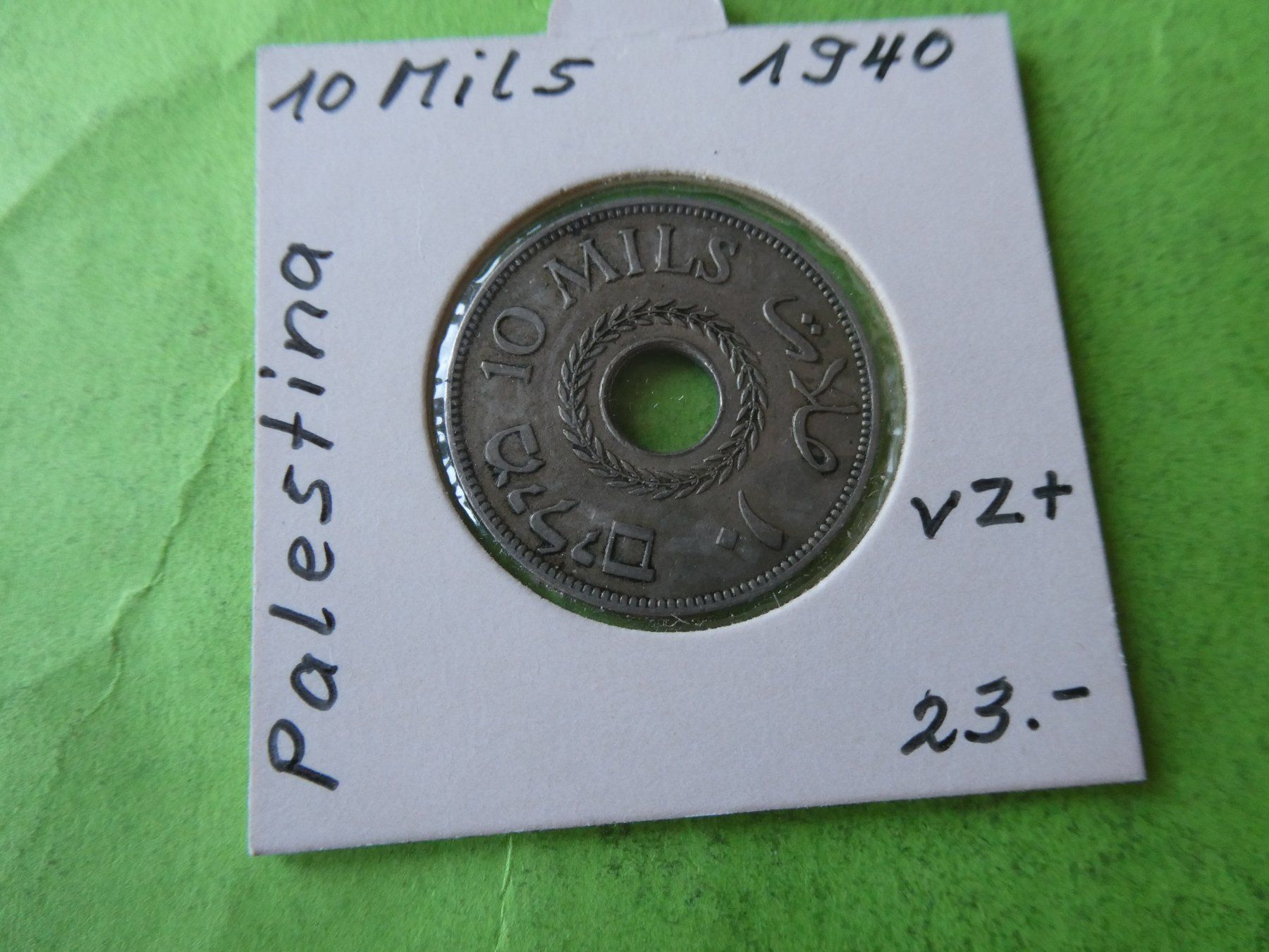 Alle Münzen: Palästina 1940, 10 Mils – Gebraucht aus Hinterforst von Rohusri