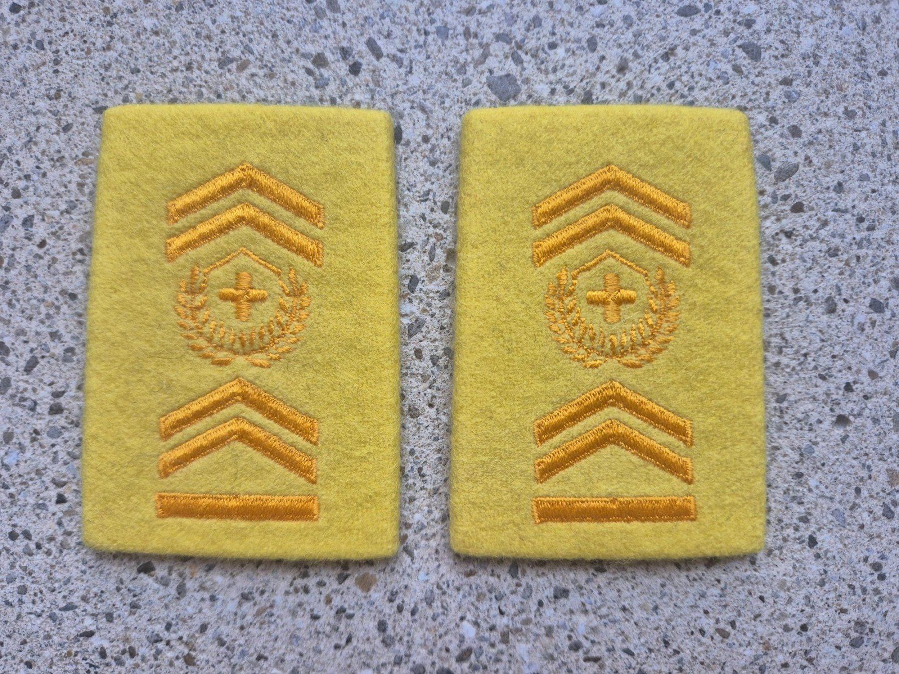 Schweizer Armee Placchette & Badge: Gradabzeichen Patten Set Hauptadjutant Panzergrenadier – Nuovo e nell'imballaggio originale da Riedholz venduto da fr_sIruP
