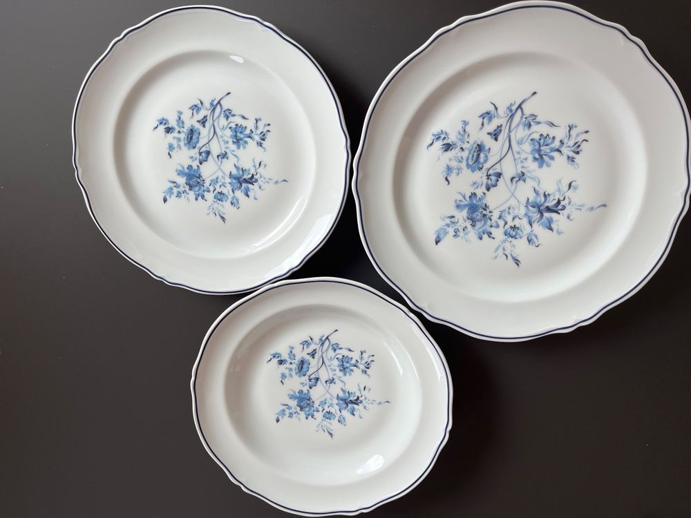 Tafelservice Porzellan Kornblumen blau 1