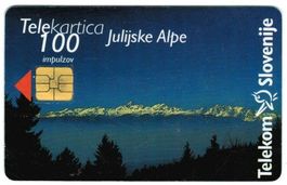 Telefonkarte Slowenien Chip-092C, Chip Sol1 Alpenkette