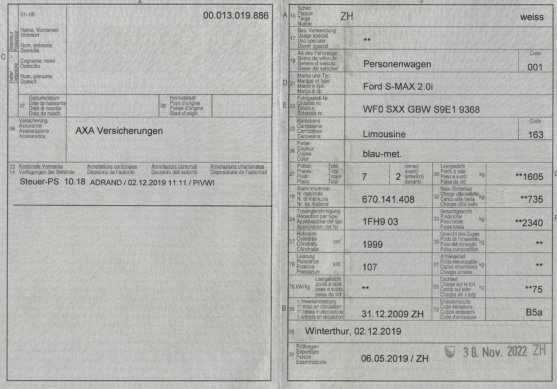 Ford Automobili: Ford S-Max 2.0i Titanium, Handschaltung, Jg. 2009 – Usato da Ellikon an der Thur venduto da Reniya 9