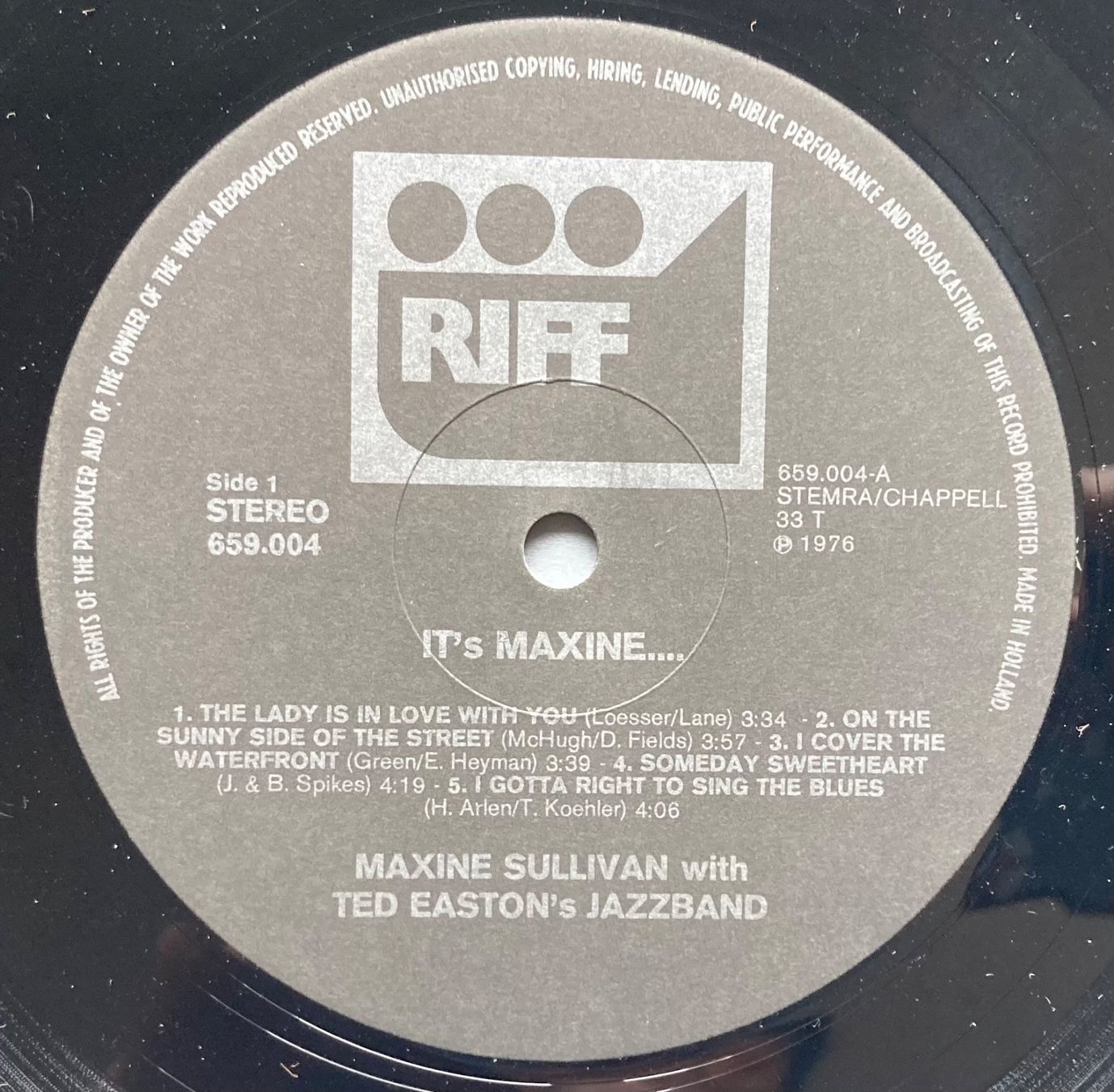 Dischi in vinile: MAXINE WITH TED EASTON'S JAZZBAND - MAXINE..... – Usato da Poliez-Pittet venduto da Newtown-Records 2