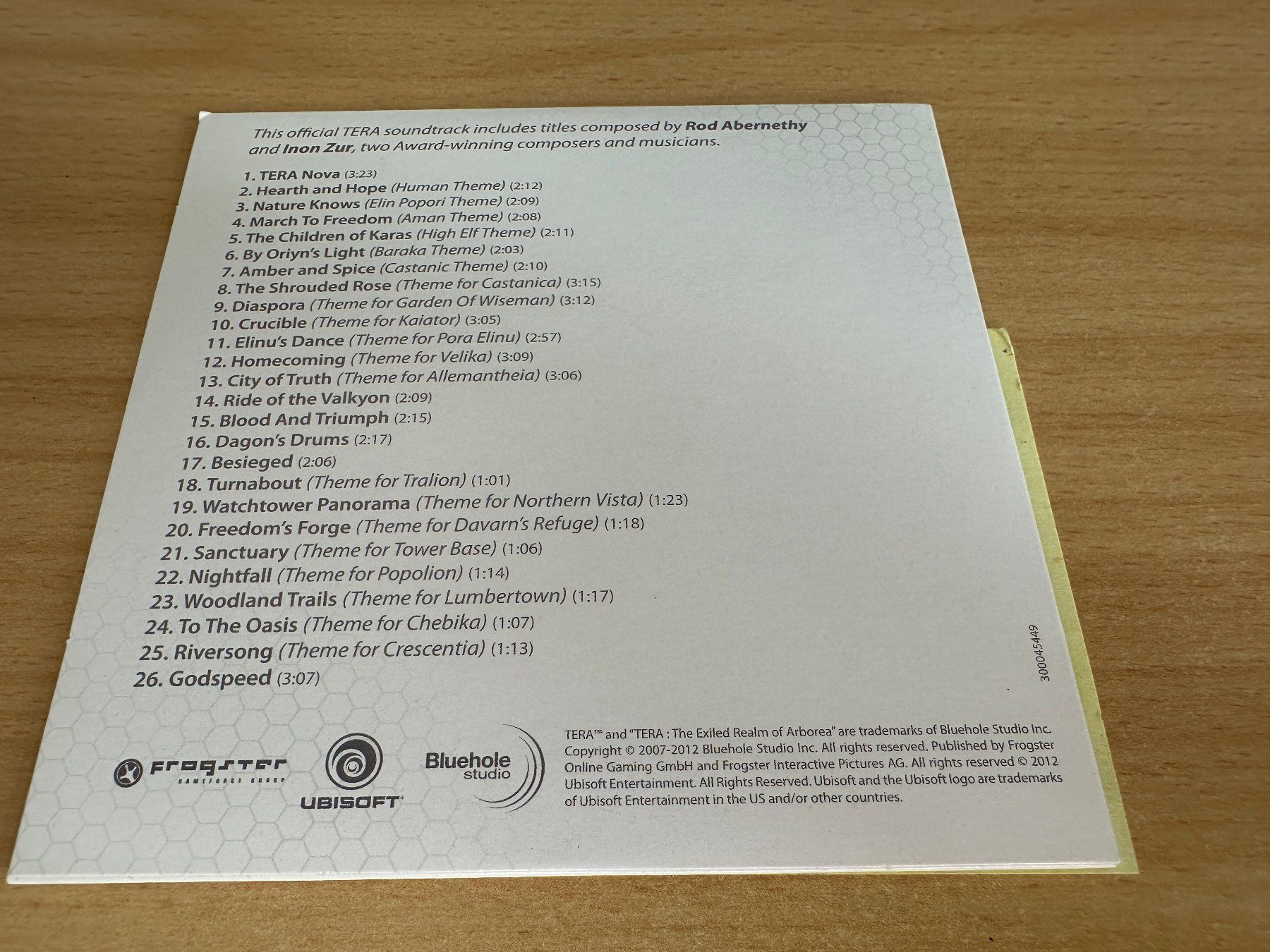 CDs: TERA Original Soundtrack – Gebraucht aus Rikon im Tösstal von Alpenmutz 1