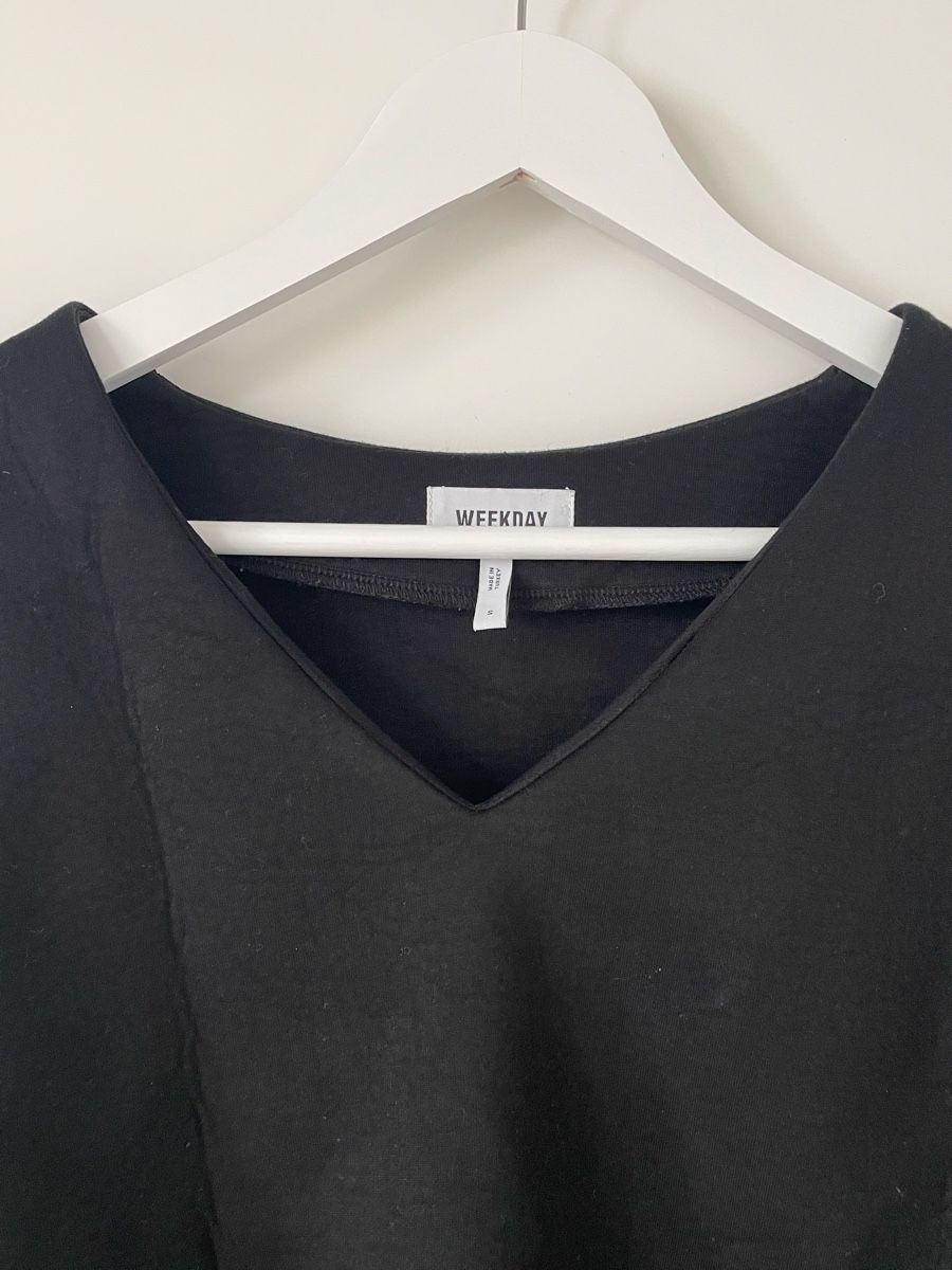 Weekday Maglioni & Felpe: Weekday - Black V-Neck Jumper – Usato da Zürich venduto da bncmgg 1