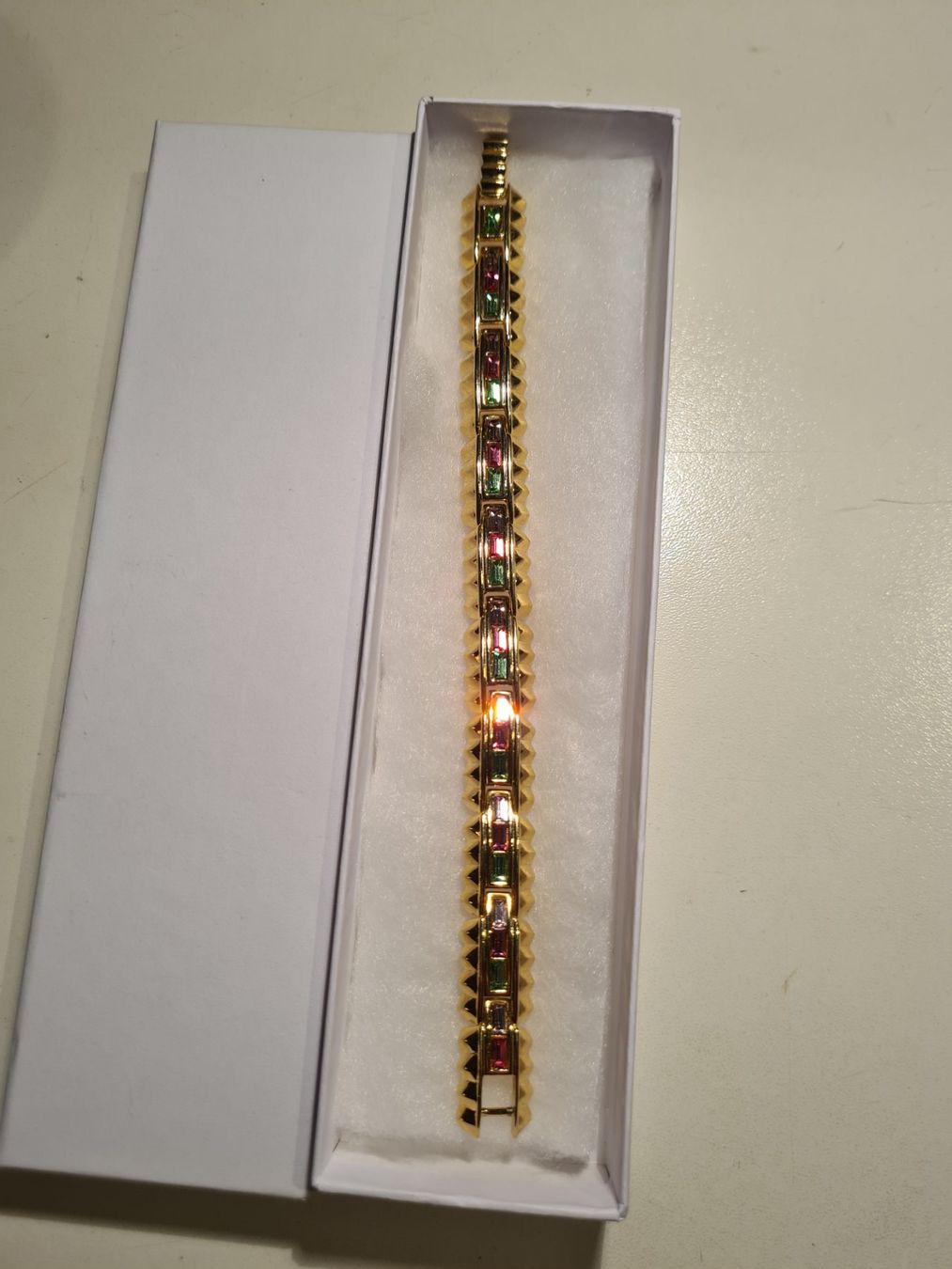 Swarovski Armbänder & -reifen: Swarovski plaquer bracelet doré strass multicolore🎁💎✨ – Gebraucht aus Monthey von 187-zeroo 4