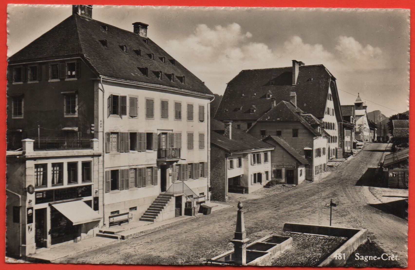 Cartoline postali: SAGNE-CRÊT - gel. Bahnpost – Usato da Jona venduto da philajona