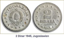 2 Dinar 1945 RR