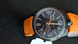 Bomberg 1968 Mark II Automatik Uhr schwarz orange Limited Ed
