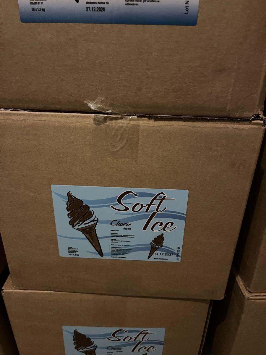 Cibi & Specialità: Soft Ice Choco Aroma Pulver, 1 Karton à 10 Beutel – Nuovo e nell'imballaggio originale da Schötz venduto da RcK1994