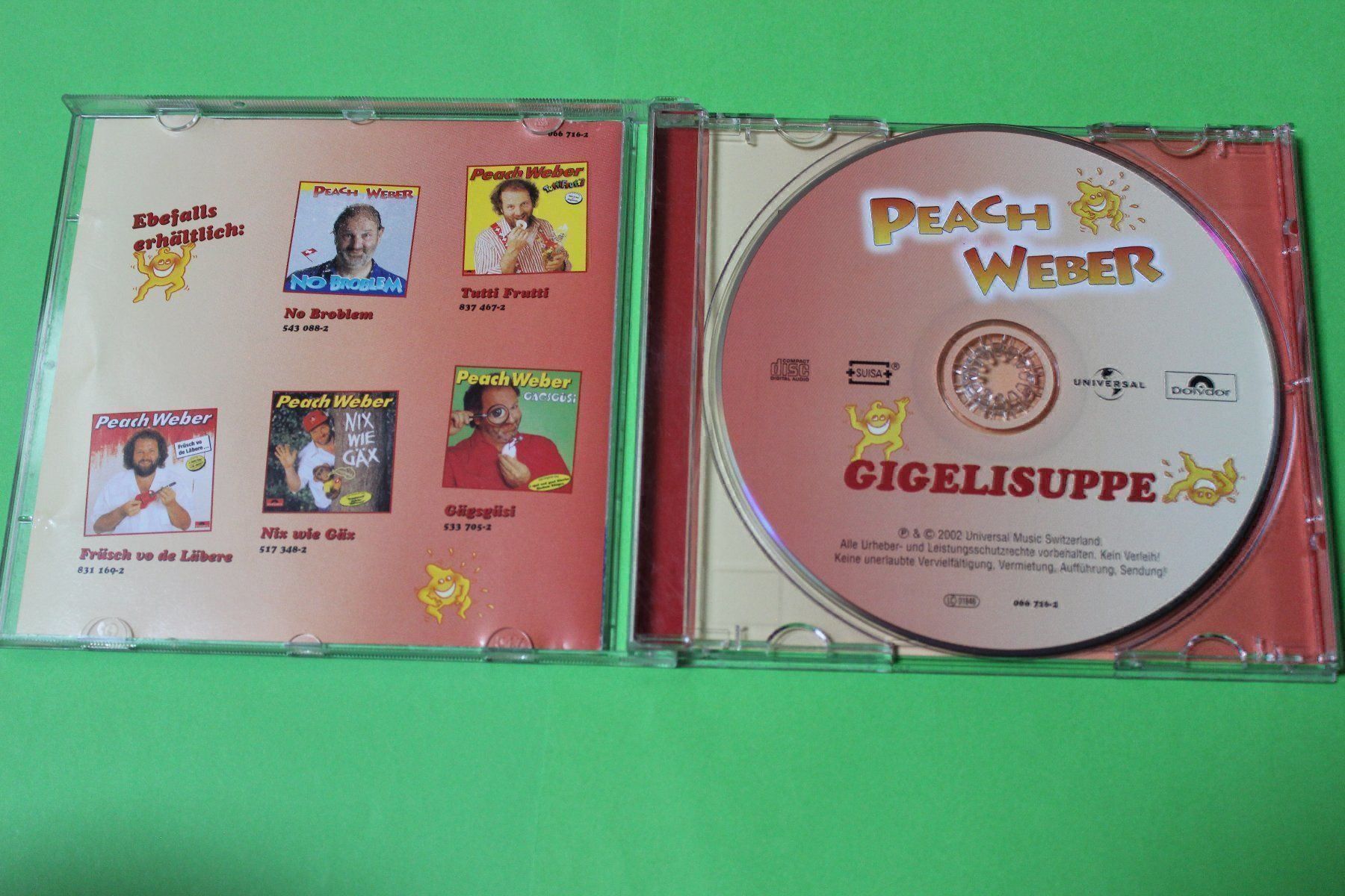 CDs: PEACH WEBER - GIGELISUPPE CD 2002 (Swiss Comedy) – D'occasion à Tübach par JamesStone 3