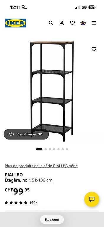 Regale: Étagère IKEA métal et bois – Gebraucht aus Montreux von Franlain
