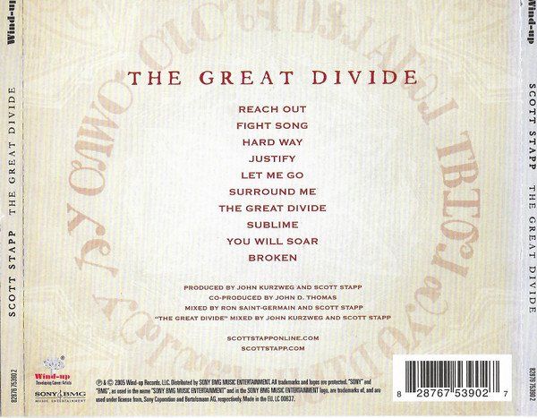 CDs: Scott Stapp ‎– The Great Divide – Gebraucht aus St.Gallen von CD_jalamusic 1