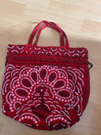 Joli sac - bourse en perles rétro vintage rouge