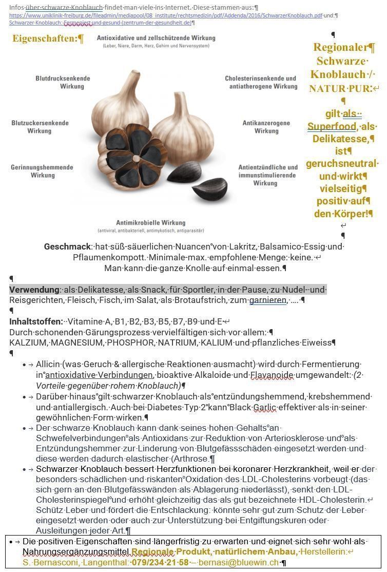 Buoni: 10 Stk Schwarzer Knoblauch NATUR – Nuovo (secondo la descrizione) da Altdorf UR venduto da BLACKGARLIC 2