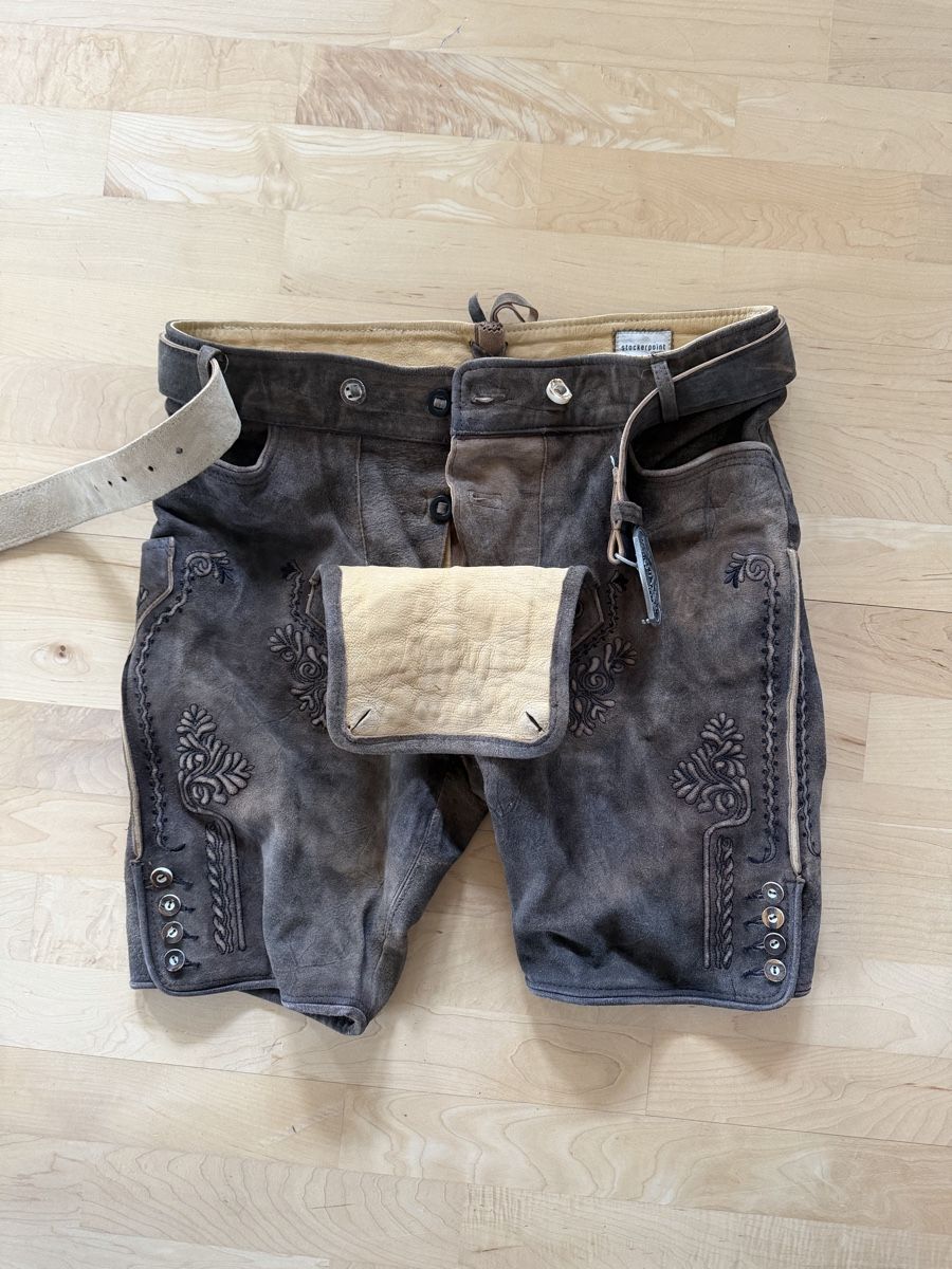 Pantaloni: Originale Lederhose Herren Grösse 52 – Usato da St. Gallen venduto da Joannanando 2