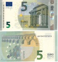 5 Euro UB Frankreich printer U003 signatur drache unc