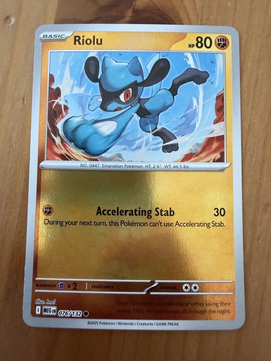 Pokémon Carte collezionabili: Riolu (MEG076) – Nuovo (secondo la descrizione) da Vevey venduto da Matx