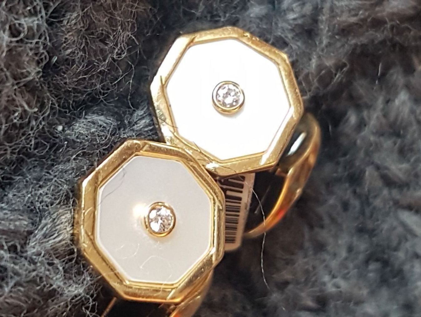 Boutons de manchette: Edle Perlmut Manschettenknöpfe aus 18kt. – Neuf (Voir description) à Unterägeri par Altgoldschmuck 7