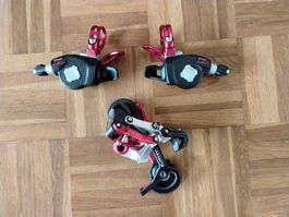 Sram X0 Trigger 3x9fach & Schaltwerk rot