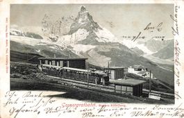 Zermatt (VS) Gornergratbahn Station Riffelberg Zug
