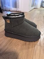 Winterstiefel, Boots, warm gefüttert, grau, Grösse 36