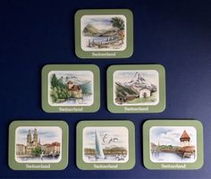 6 Sous-verres Switzerland 🇨🇭, neufs, boîte cadeau