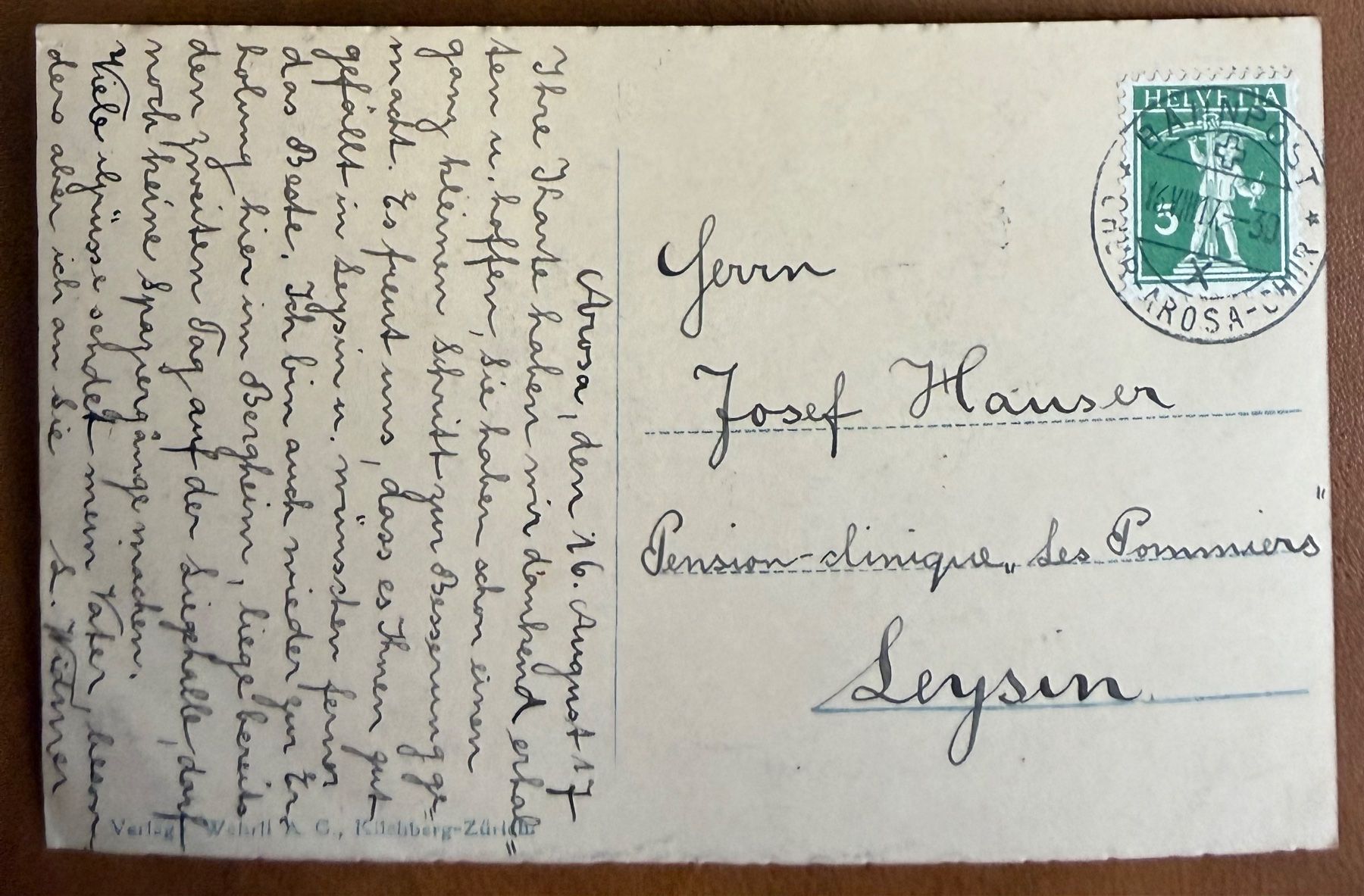 Cartoline postali: Arosa - Panorama 1917 – Usato da Lutry venduto da Ediego 1