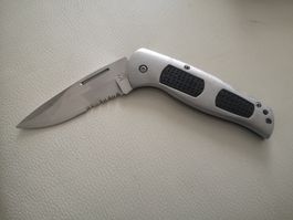 Monogram Taschenmesser Edelstahl schwarz silber Klappmesser