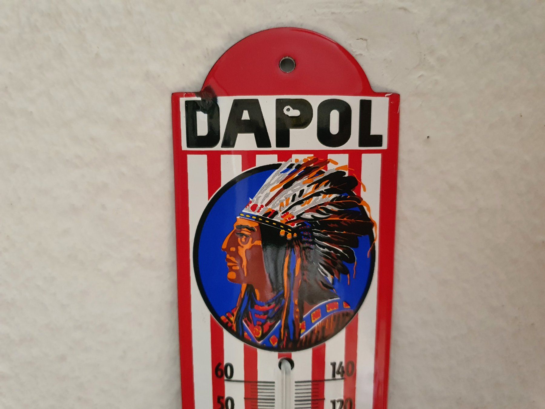 Schilder: Emailschild Thermometer DAPOL Petroleum Emaille Schild Retro – Neu (gemäss Beschreibung) aus Schaffhausen von  1