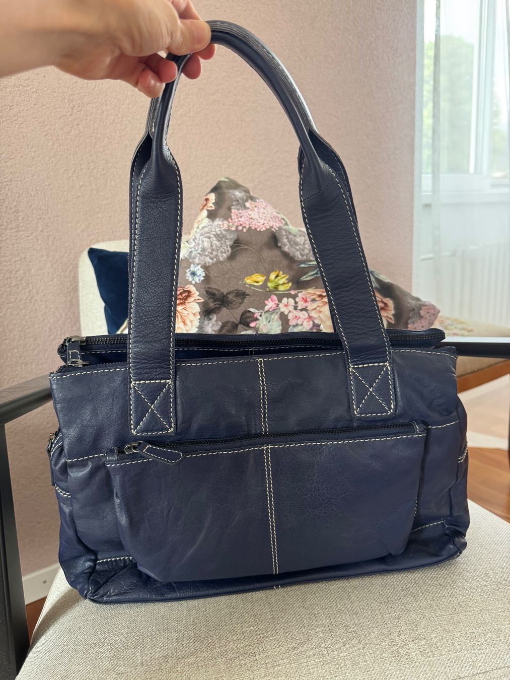 Borse da donna: Neue blaue Echtleder Tasche/Handtasche – Nuovo (secondo la descrizione) da Schüpbach venduto da 2ndHandRose