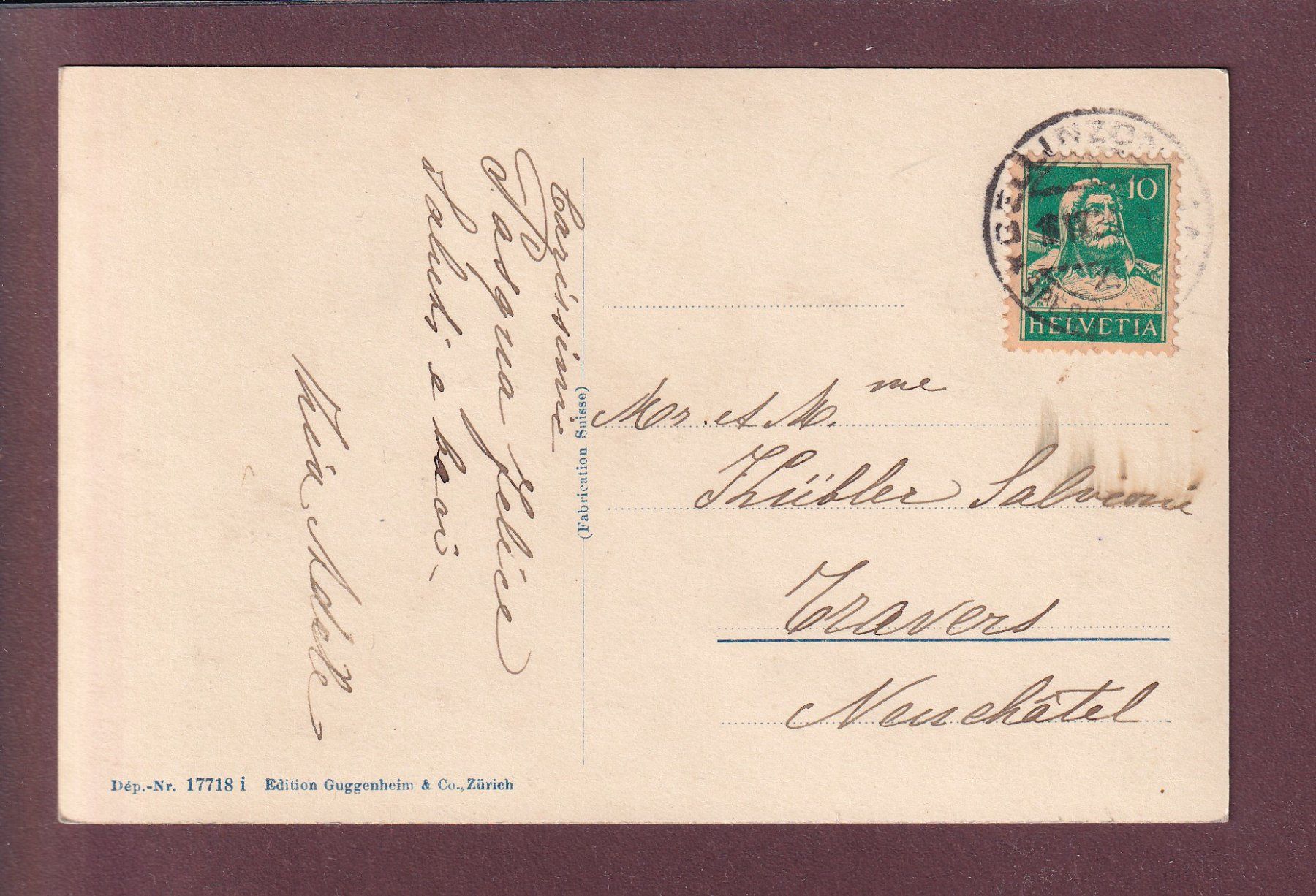 Cartoline postali: BELLINZONA - Castello Uri - 1930 – Usato da Pully venduto da nicecards 1