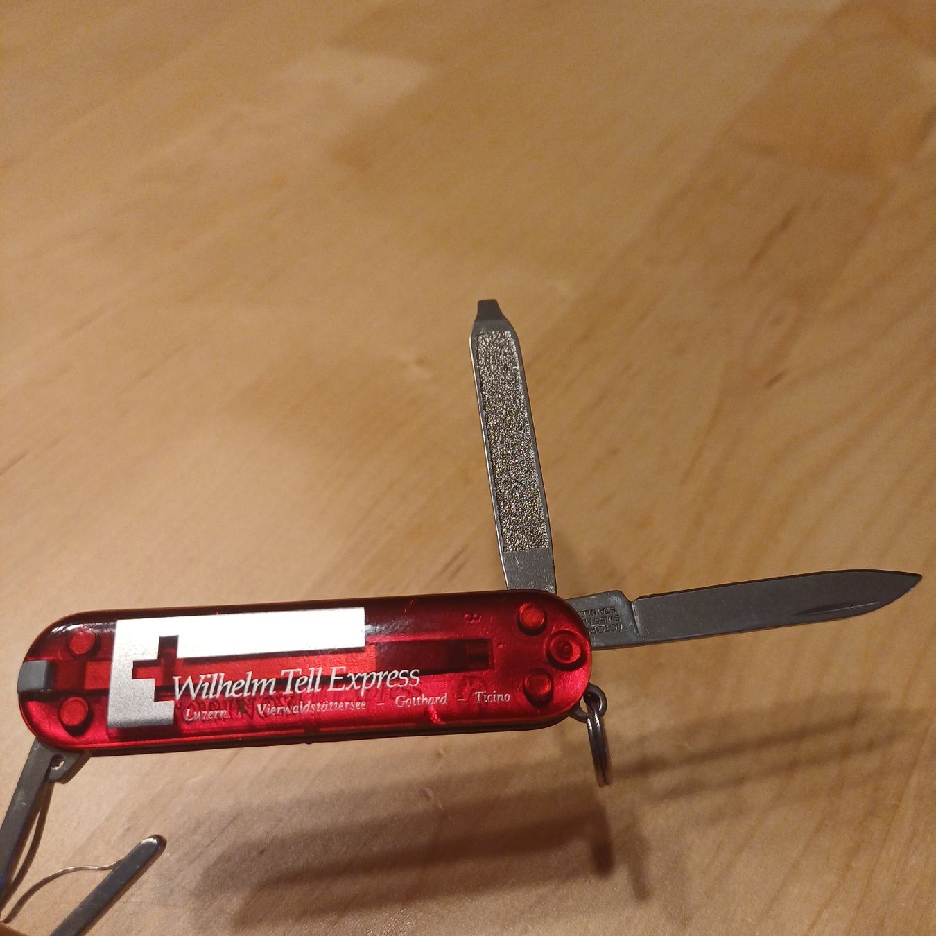 Victorinox Coltelli tascabile: Mini-Sackmesser SBB CFF FFS Wilhelm Tell Express rot mit Etu – Nuovo (secondo la descrizione) da Röschenz venduto da mat_w9rm 2