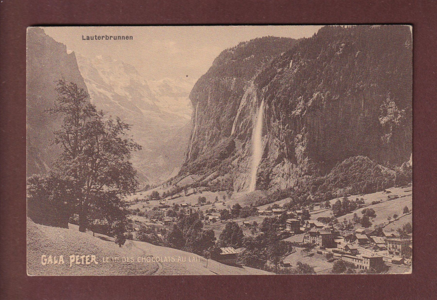 Cartes postales: LAUTERBRUNNEN - Gala Peter - 1917 – D'occasion à Pully par nicecards-shop