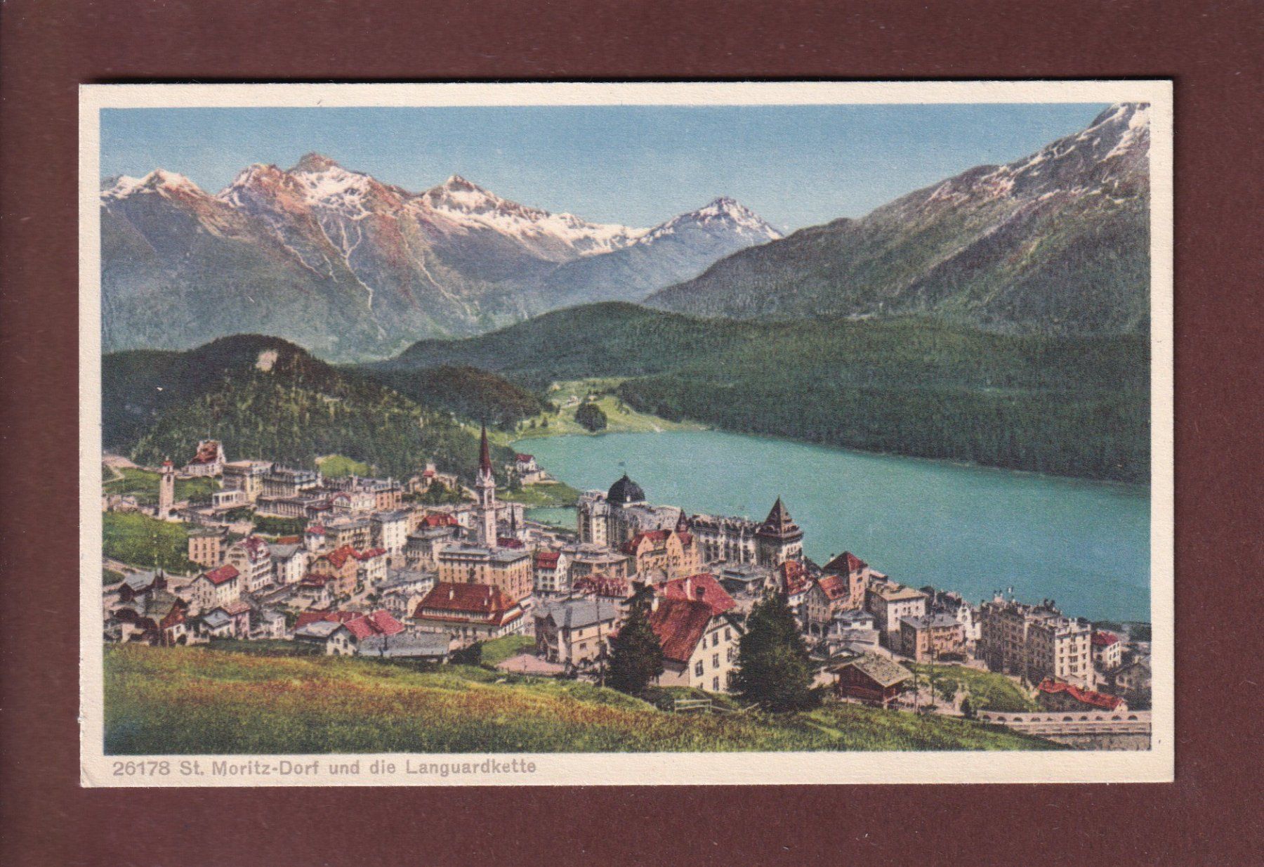 Cartoline postali: ST. MORITZ-DORF - Languardkette – Usato da Pully venduto da nicecards