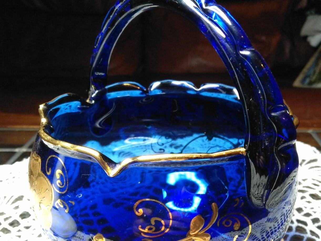 Altro in Antiquarato & Arte: Panier en verre bleu – Usato da Nyon venduto da mgg_gg9j 2