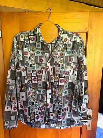 Desigual Damenbluse Gr. XL  buntes Retro-Muster