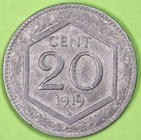 1919 / ITALIEN / 20 CENTESIMI - MÜNZE / SEHR GUT ERHALTEN