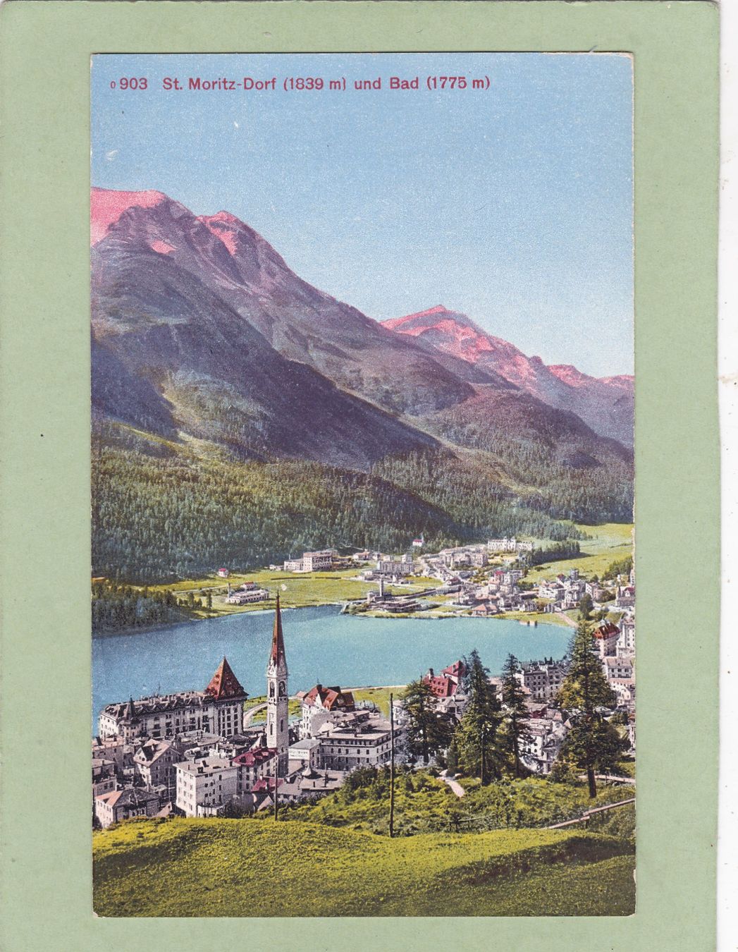 Cartoline postali: St. Moritz Dorf und Bad – Usato da Herisau venduto da Lisegrat2008