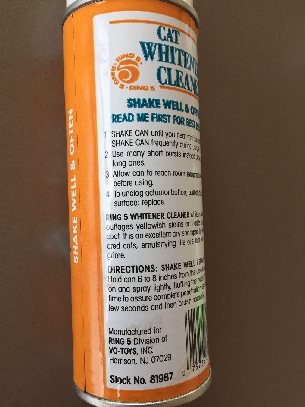 Tinte: Cat Whitener Cleaner Ring 5 Spray – Usato da St. Erhard venduto da Cfreya 1